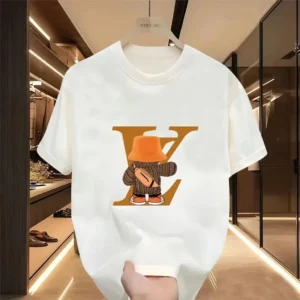 Venda quente das mulheres dos homens casual t camisa designer t impressão manga curta oversized topo em torno do pescoço das mulheres dos homens camisetas de algodão 71304 - Imagem 4