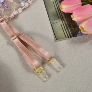 Ellolace sensual lingerie feminina fantasia floral sheen seda roupa interior transparente liga conjuntos exóticos fada luxo bens íntimos - Imagem 5