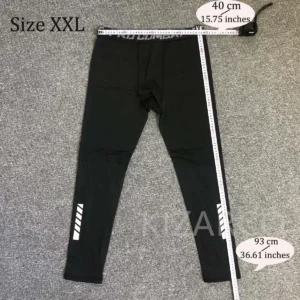 Leggings de compressão quentes dos homens 1-2 pçs calças de treinamento esportivo ajuste seco correndo collants fitness basquete jogging calças de lã - Imagem 4