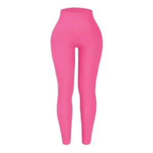 Calças de yoga de fio de malha sem costura feminina cintura alta leggings esportivas levantamento de quadril treinamento de corrida emagrecimento e elegante - Imagem 5