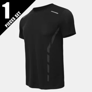 1/4 pçs masculino verão moda impressão de secagem rápida de manga curta juventude lazer esportes fitness respirável topo de meia-idade solto t - Imagem 13