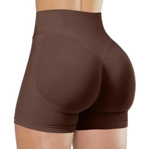 Verão cintura alta yoga shorts elegante e sexy correndo calças de fitness cor sólida yoga leggings - Imagem 13