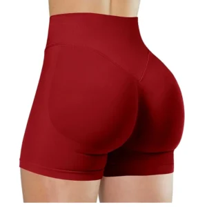 Verão cintura alta yoga shorts elegante e sexy correndo calças de fitness cor sólida yoga leggings - Imagem 14
