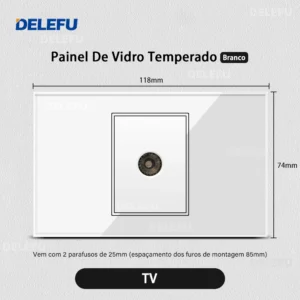 DELEFU 4*2 Vidro Temperado Branco Tomada Padrão Brasil com Dupla USB Tipo C Tomada de Parede Interruptor Inteligente Tuya Wifi 10A 20A - Imagem 10