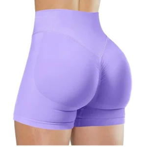 Verão cintura alta yoga shorts elegante e sexy correndo calças de fitness cor sólida yoga leggings - Imagem 8