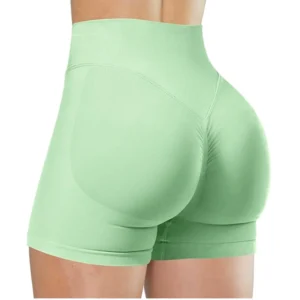 Verão cintura alta yoga shorts elegante e sexy correndo calças de fitness cor sólida yoga leggings - Imagem 7