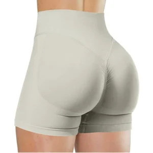 Verão cintura alta yoga shorts elegante e sexy correndo calças de fitness cor sólida yoga leggings - Imagem 22