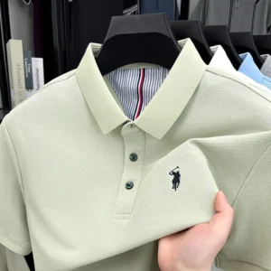 100% algodão puro marca de alta qualidade camisa polo de manga curta masculina verão moda original pônei bordado golfe paul camiseta casual - Imagem 8