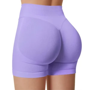 Verão cintura alta yoga shorts elegante e sexy correndo calças de fitness cor sólida yoga leggings - Imagem 4