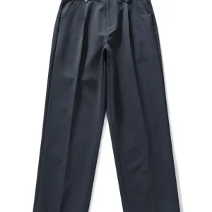 Calças masculinas de verão tamanho grande luz legal poliéster terno reto calças soltas ajuste bandas calças masculinas negócios casuais 8xl - Imagem 8