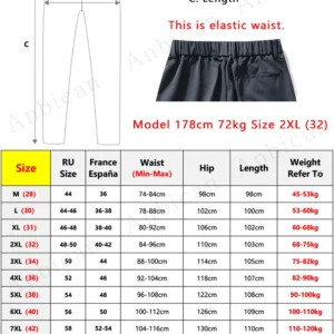 Calças masculinas de verão tamanho grande luz legal poliéster terno reto calças soltas ajuste bandas calças masculinas negócios casuais 8xl - Imagem 6