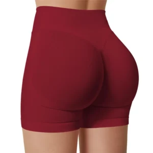 Verão cintura alta yoga shorts elegante e sexy correndo calças de fitness cor sólida yoga leggings - Imagem 3
