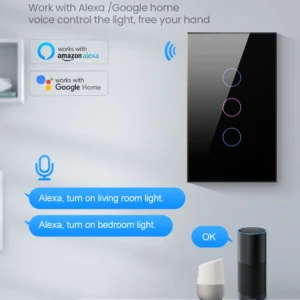 AVATTO-Interruptor Tuya Luz Inteligente, Wi-Fi, Zigbee, Fio Neutro Necessário, Nenhum Fio Neutro Necessário, Wall Touch Switch, Funciona com Alexa, Google Home - Imagem 4