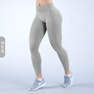 Leggings de impacto feminino cintura baixa levantamento de bunda calças de yoga sem costura controle de barriga fitness treino esportes leggings - Imagem 33