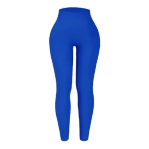 Calças de yoga de fio de malha sem costura feminina cintura alta leggings esportivas levantamento de quadril treinamento de corrida emagrecimento e elegante - Imagem 7