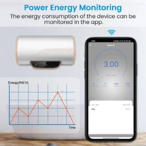 RiooCubee Tuya Smart Life 20A Caldeira Aquecedor de água Interruptor Consumo de energia Gravação Temporizador Controle Remoto com Google Home Alexa - Imagem 4