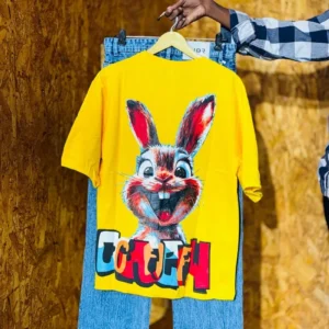 Coelho dos desenhos animados harajuku casual topo moda feminina kawaii algodão de manga curta americano high street casual oversized camiseta masculina - Imagem 6