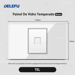 DELEFU 4*2 Vidro Temperado Branco Tomada Padrão Brasil com Dupla USB Tipo C Tomada de Parede Interruptor Inteligente Tuya Wifi 10A 20A - Imagem 9