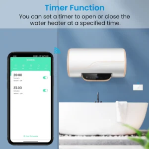 RiooCubee Tuya Smart Life 20A Caldeira Aquecedor de água Interruptor Consumo de energia Gravação Temporizador Controle Remoto com Google Home Alexa - Imagem 6