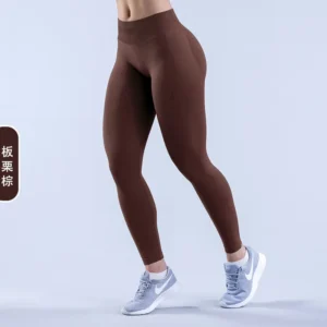 Leggings de impacto feminino cintura baixa levantamento de bunda calças de yoga sem costura controle de barriga fitness treino esportes leggings - Imagem 19