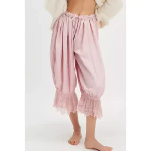 Combhasaki feminino y2k solto ajuste bloomers calças cortadas cordão cintura alta floral renda retalhos bezerro-comprimento lanterna - Imagem 13