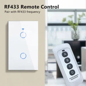 Tuya eua wifi interruptor de parede inteligente rf433 1/2/3 gang sem fio neutro sensor toque led interruptores luz casa inteligente alexa google casa - Imagem 3