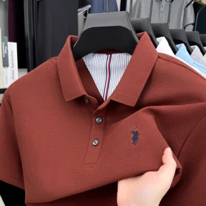 100% algodão puro marca de alta qualidade camisa polo de manga curta masculina verão moda original pônei bordado golfe paul camiseta casual - Imagem 9