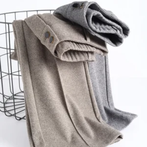 2024 outono nova cintura alta emagrecimento drapeado profissional micro-pull terno reto calças sino-bottom coreano - Imagem 6