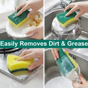 Esponja mágica dupla face para motocicletas, panelas e cozinhas - esponja para limpeza de graxa resistente - Imagem 3